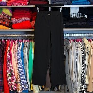 Haver & Blair black 2 faux back pockets elastic waistband wide leg pants size XS